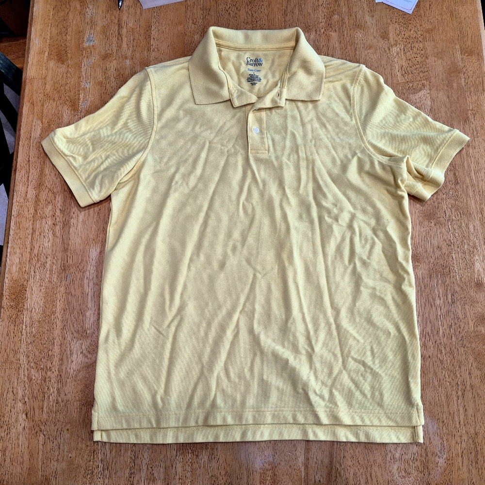 Croft And Barrow Yellow Polo Shirt
